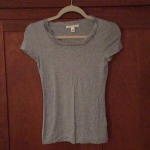 Banana Republic Gray Tee Silk Neckline